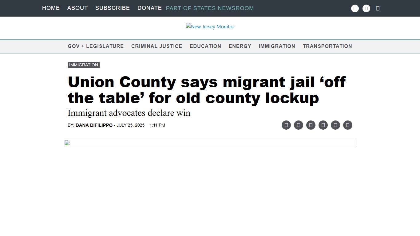 Union County says migrant jail 'off the table' for old county lockup • New Jersey Monitor